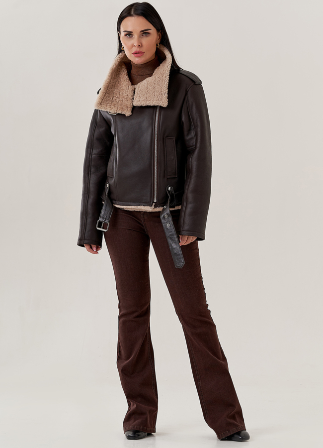 Женская дубленка - пилот  модель № 79595 в рассрочку