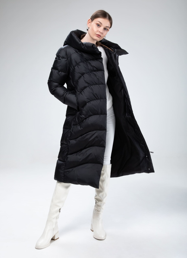 Женский пуховик с капюшоном  модель № 25800 в кредит