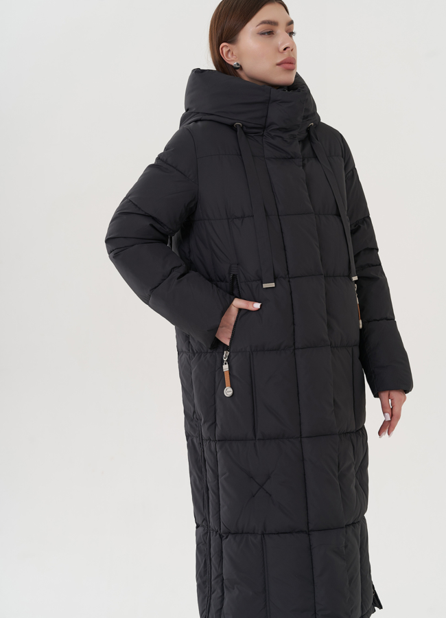 Женский пуховик с капюшоном  модель № 25448 в рассрочку