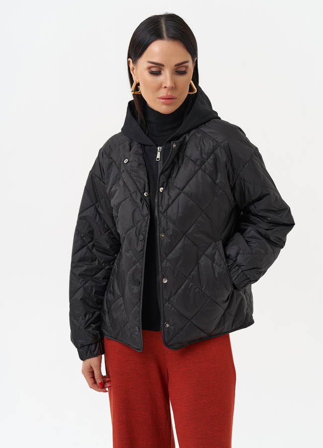 Куртка женская с трикотажным капюшоном модель № 30030 в рассрочку