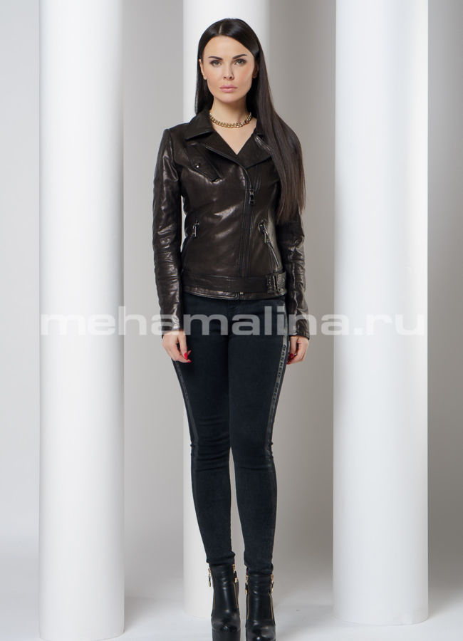 Кожаная куртка-косуха модель № 962 в кредит