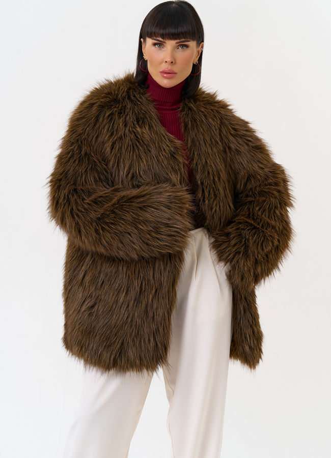 Женская шуба из эко меха с декоративным поясом модель № 31263 универмаг малина Женская шуба из эко меха с декоративным поясом модель № 31263 универмаг малина