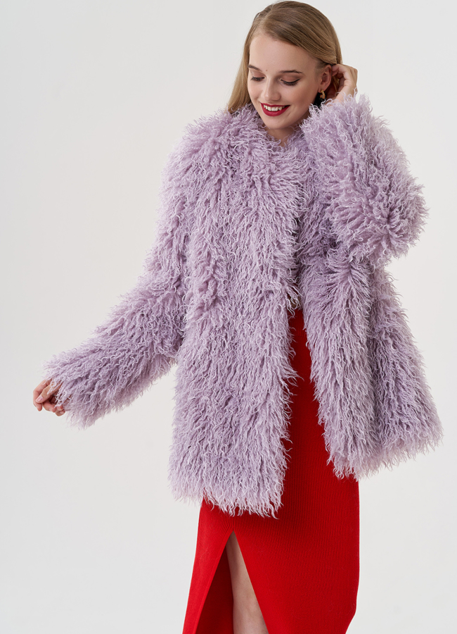 Полупальто их эко меха модель № 81230 универмаг малина