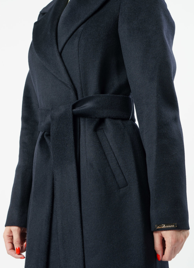 Английское пальто в темно-синем цвете модель № 20558 в кредит