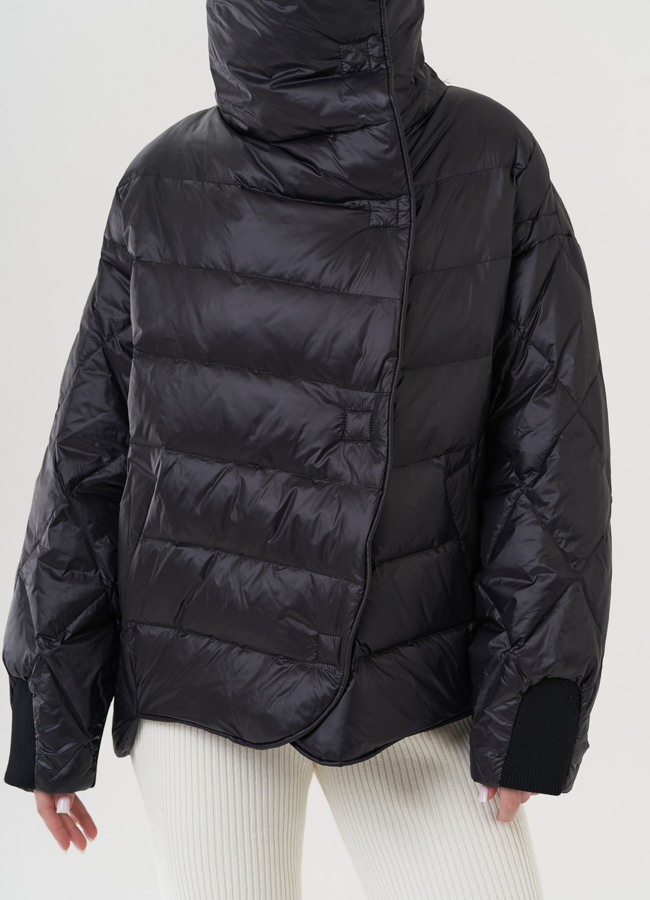 Пуховик женский оверсайз  модель № 25950 универмаг малина