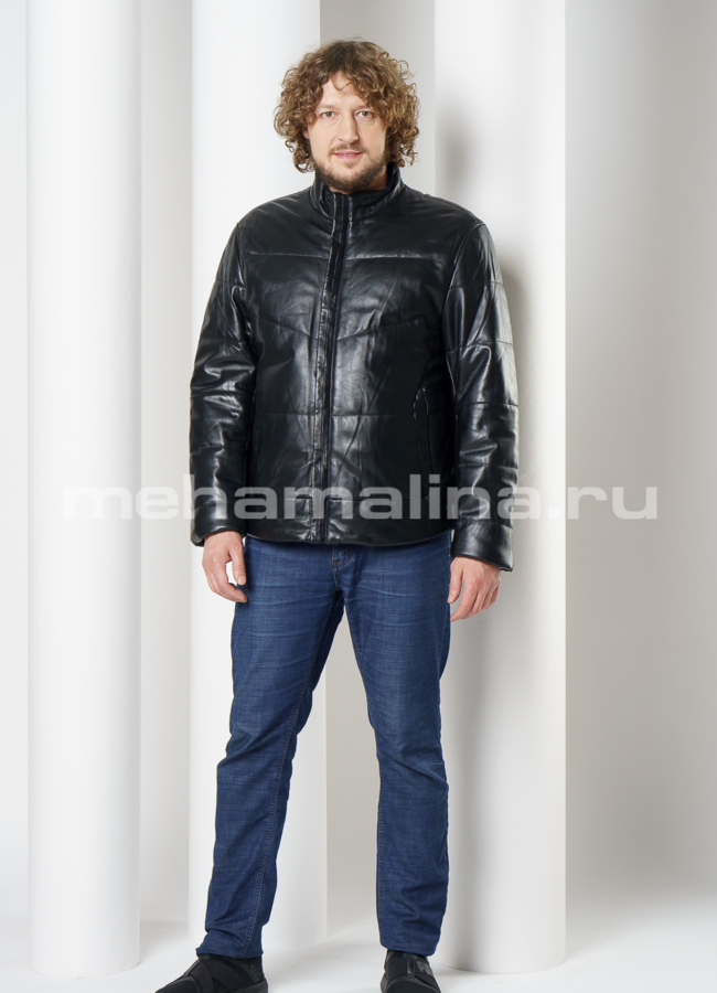 фото Утепленная куртка из натуральной кожи модель № KP-238