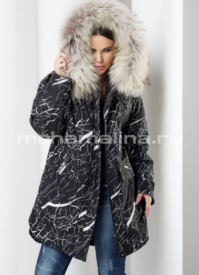 Парка меховая  модель № П-169 универмаг малина