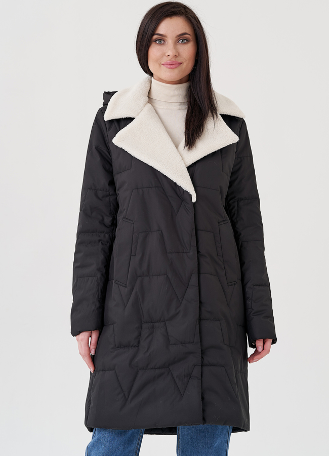 Полупальто с английским воротником  модель № 23917 универмаг малина