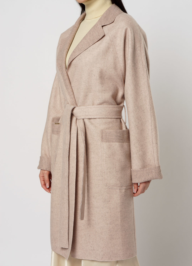 Пальто женское розового цвета модель № 10761 универмаг малина