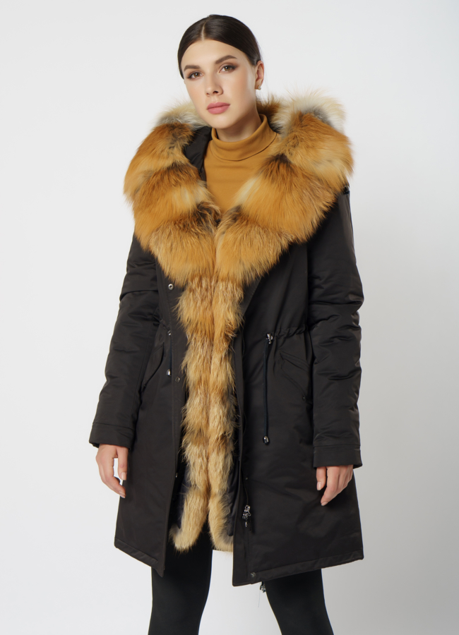 фото Парка с меховой отделкой из лисы модель № 21798