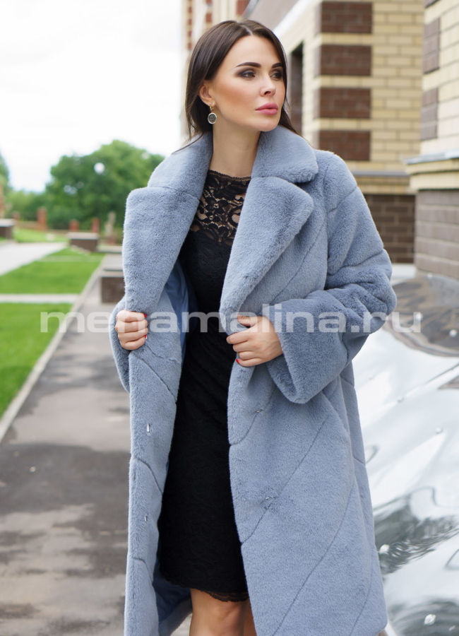Шуба из искусственного меха под стриженную норку модель № 8888 универмаг малина