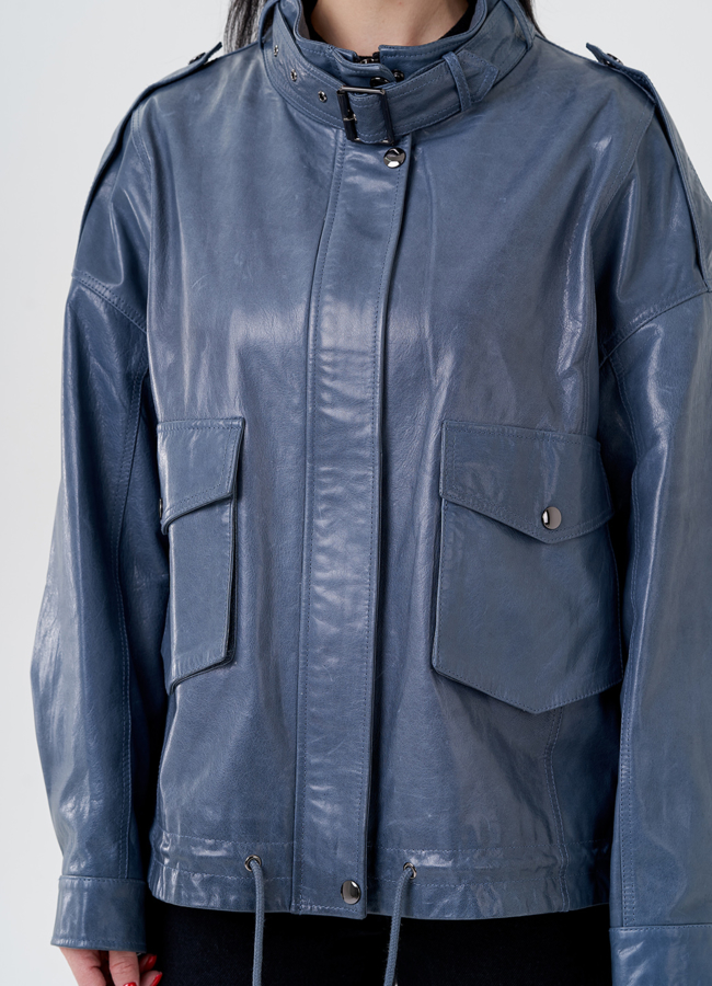 Женская куртка из натуральной кожи модель № 24088 универмаг малина