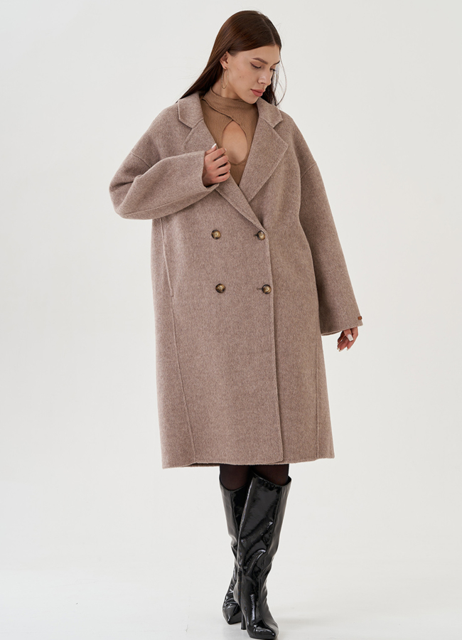 Удлиненное женское пальто  модель № 81431 универмаг малина