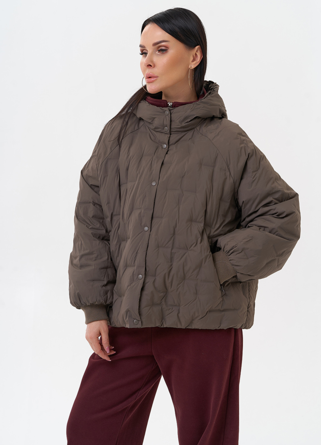 Женская куртка с капюшоном  модель № 29884 в рассрочку