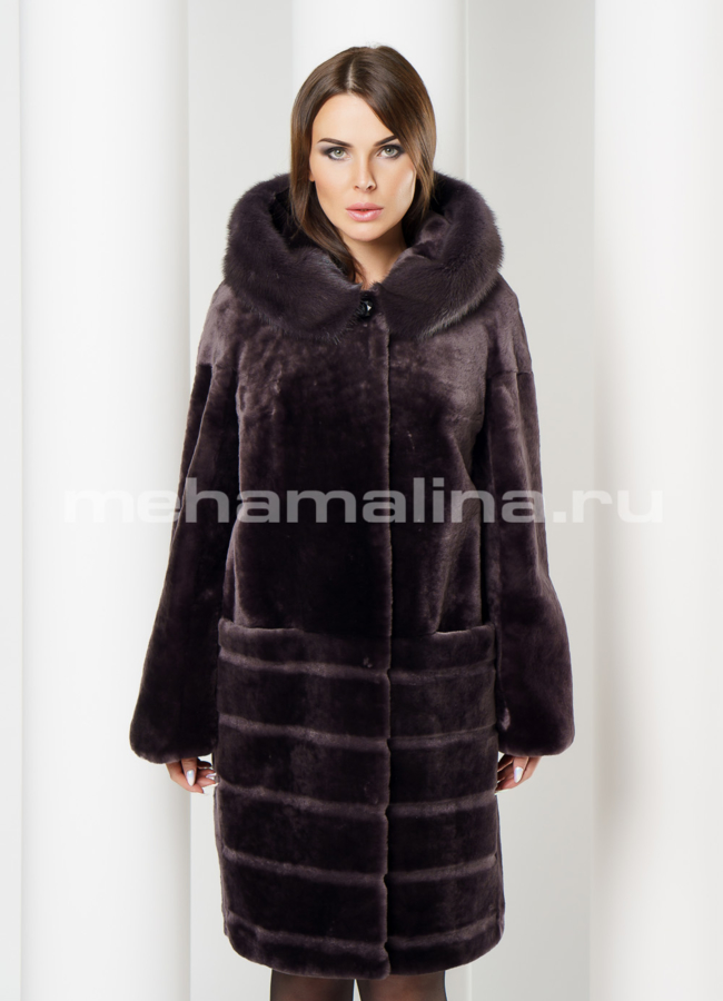 Шуба мутон модель № S-609 универмаг малина