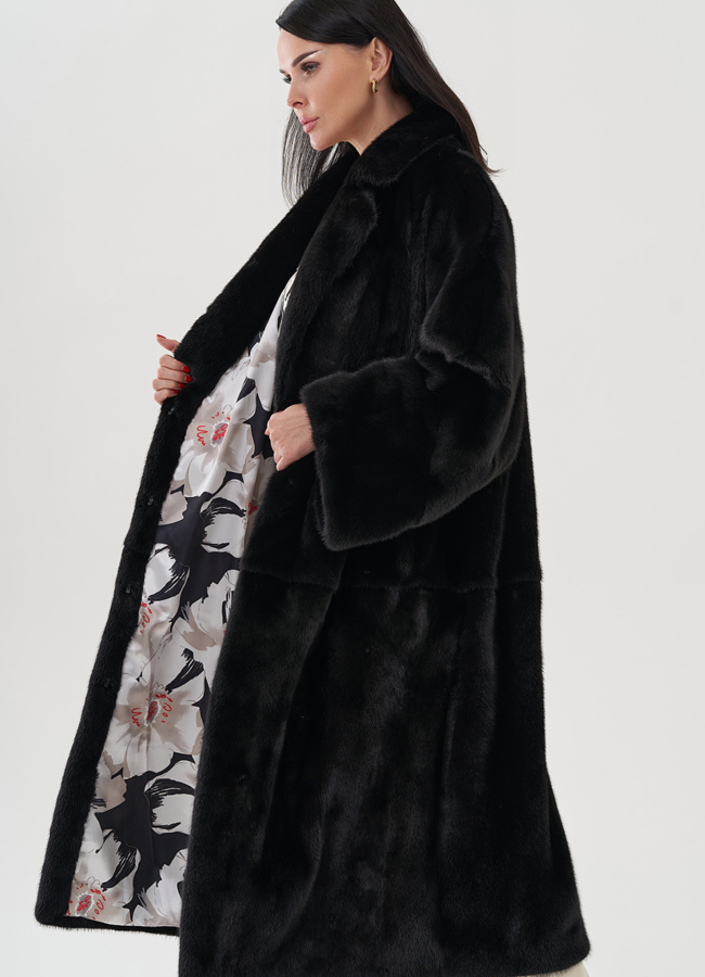 ​Норковая шуба из меха saga fur модель № 24964 универмаг малина