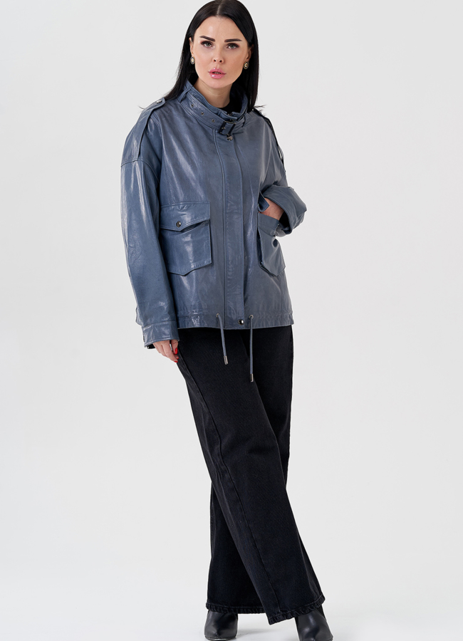 Женская куртка из натуральной кожи модель № 24088 в кредит