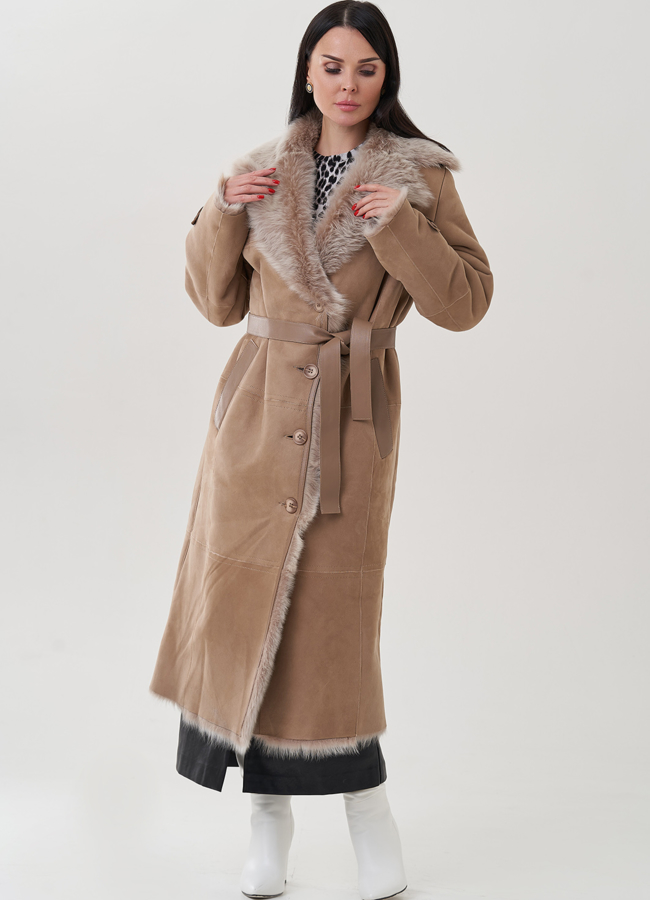 фото Женская дубленка с английским воротником  модель № 25631 фото Женская дубленка с английским воротником  модель № 25631