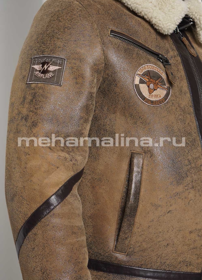 Дубленка пилот мужская  модель № DM-129 универмаг малина