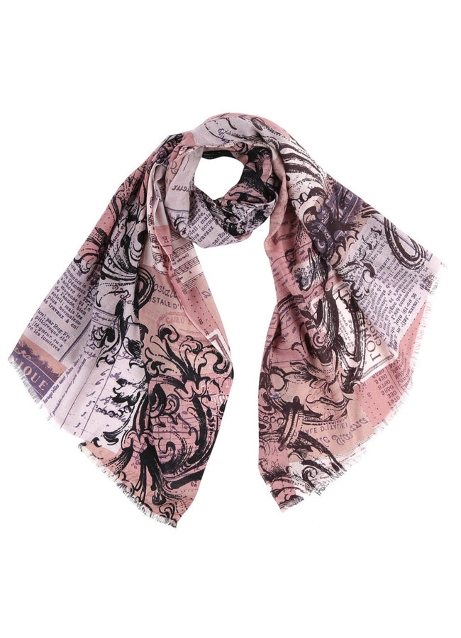 Палантин модель № А-39 меха малина