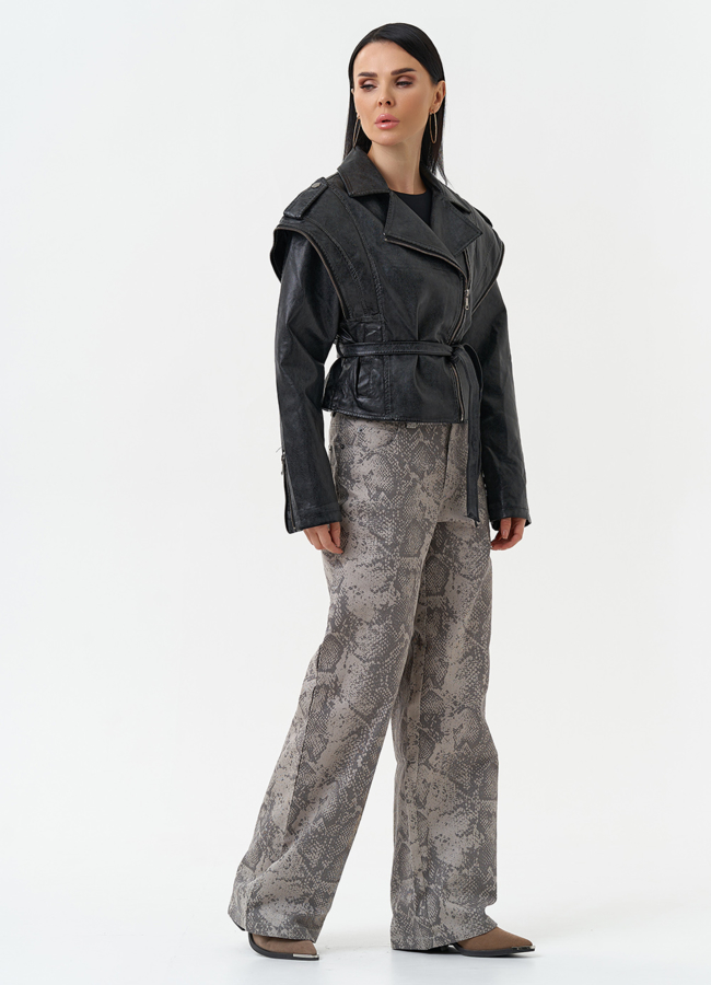 Куртка женская из эко кожи в стиле ретро модель № 30311 в кредит Куртка женская из эко кожи в стиле ретро модель № 30311 в кредит