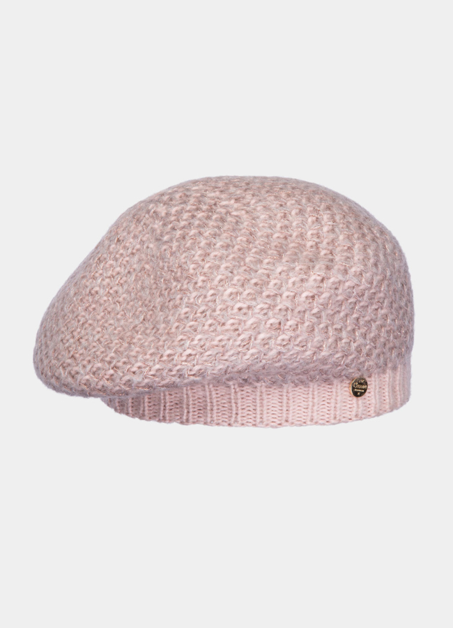 Берет  модель № А-106 меха малина