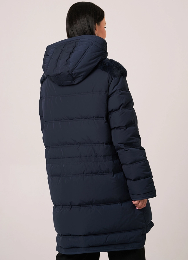 Пуховик DiegoM oversize с меховой отделкой модель № Diego-M 806 в кредит