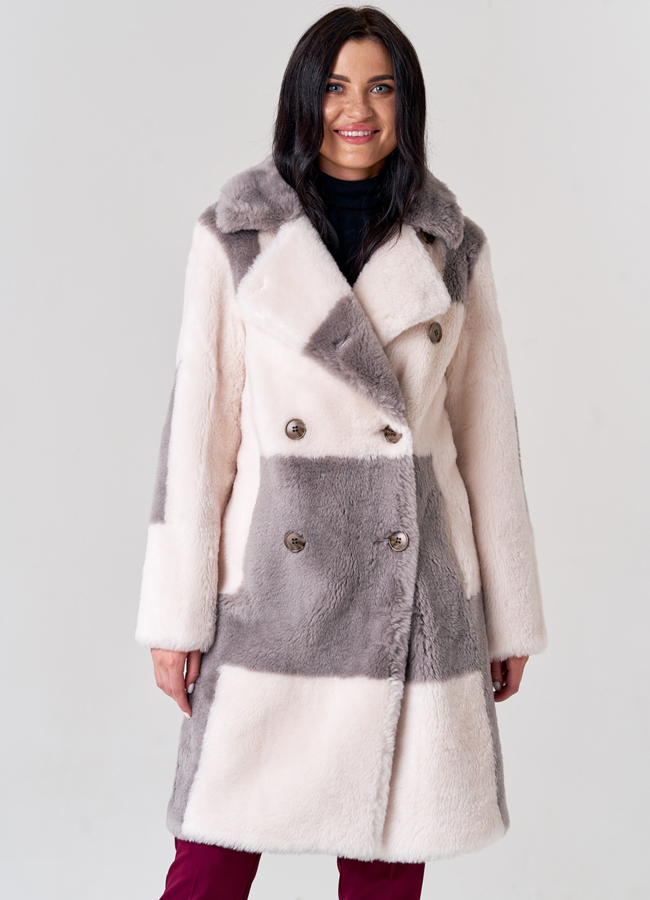 Женское полупальто из шерсти модель № 21142 универмаг малина