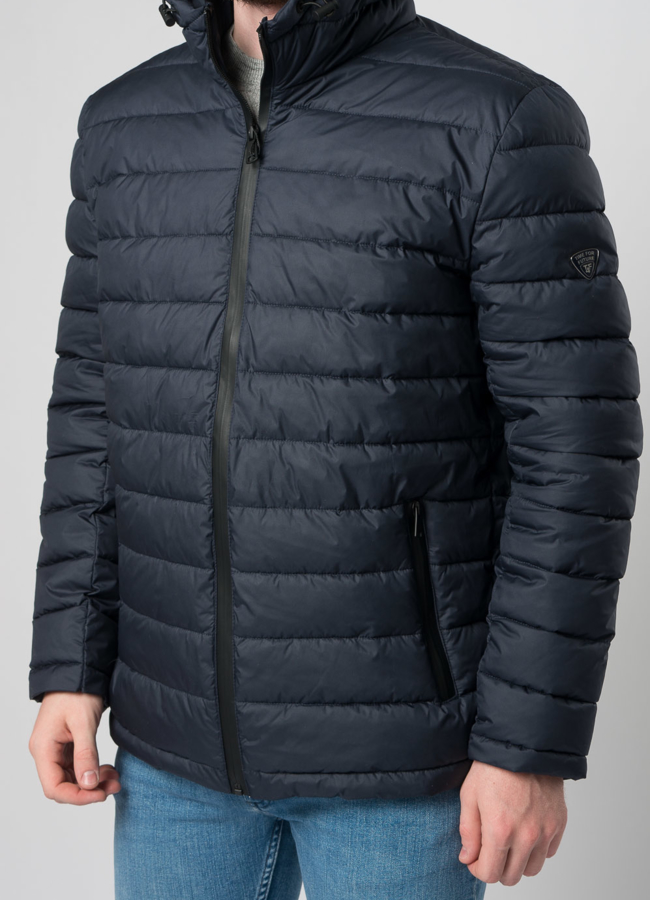 Мужская утепленная куртка с капюшоном модель № M9033 универмаг малина