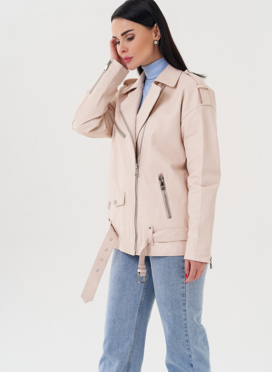 Куртка из светлой кожи Куртка из светлой кожи