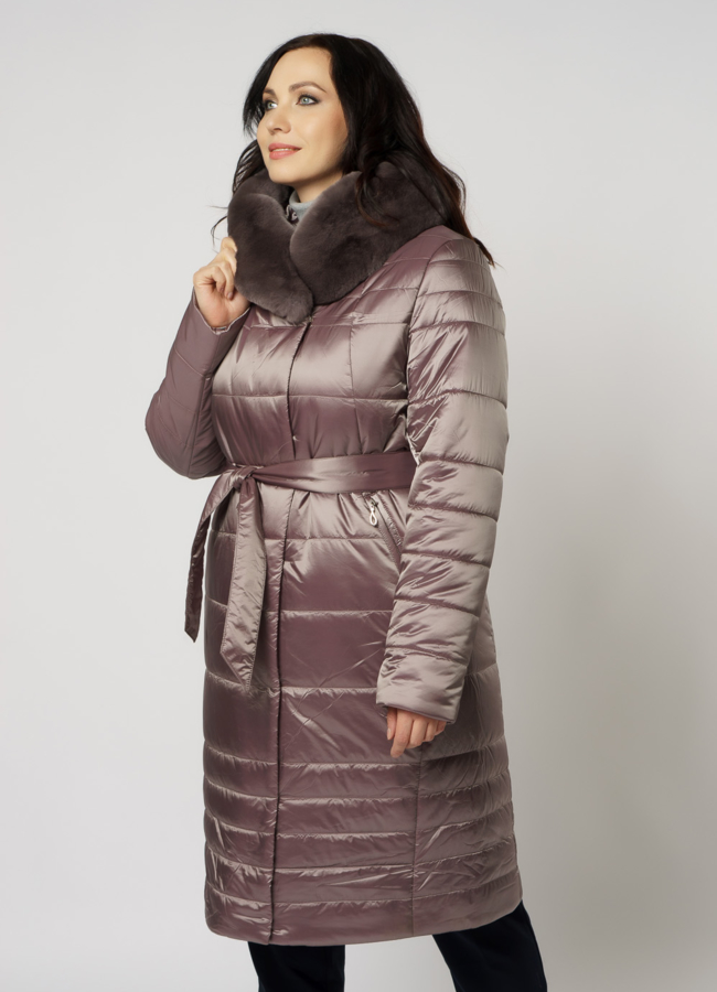 Пуховик с капюшоном на молнии модель № 1963 универмаг малина