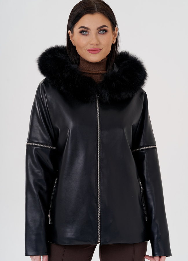 Женская куртка 2 в 1 трансформер с капюшоном  модель № 24211 универмаг малина