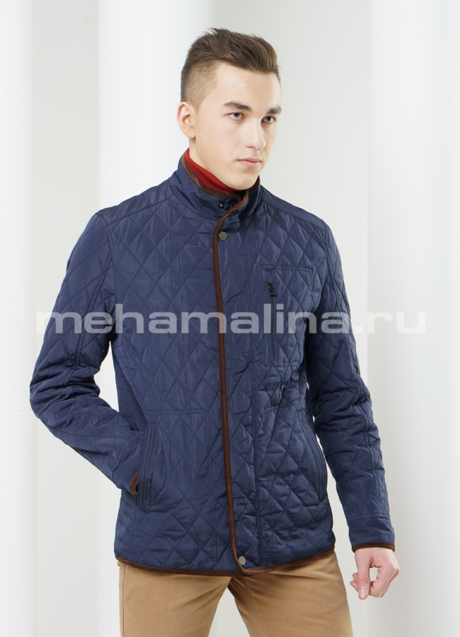 Куртка стеганная  модель № KP-130 меха малина