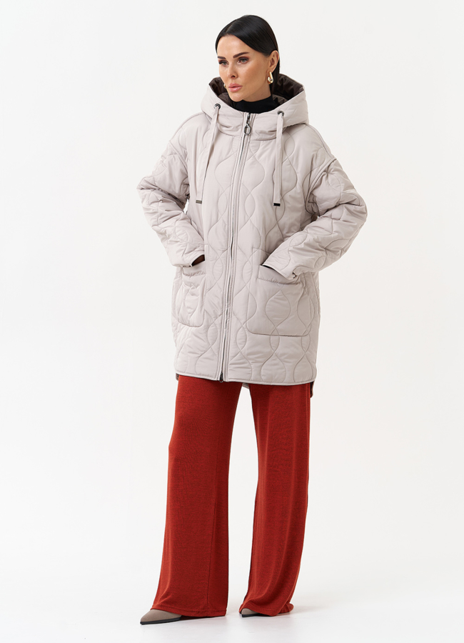 Женская утепленная куртка с капюшоном модель № 29935 в рассрочку