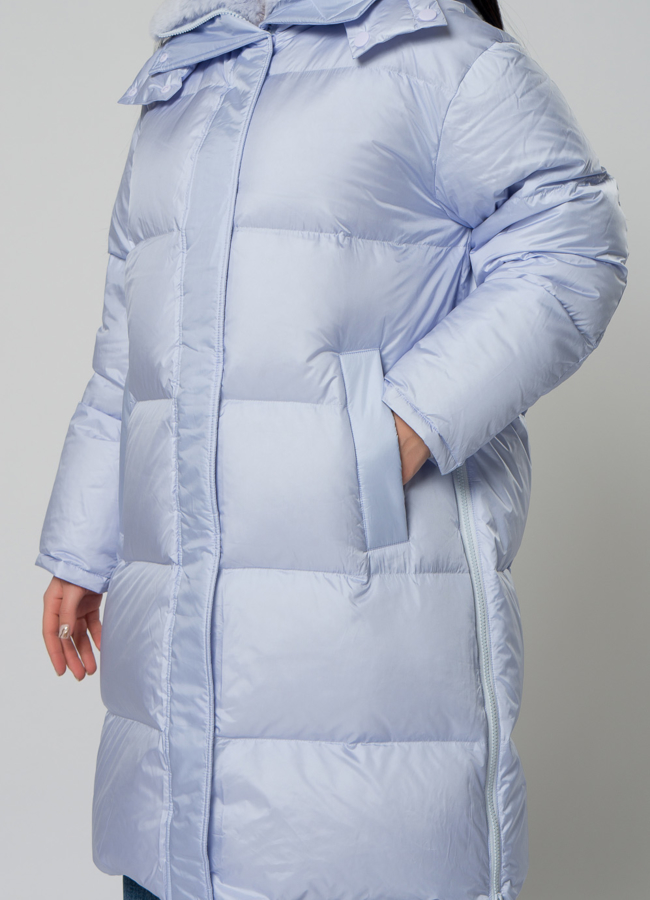 Пуховик женский с капюшоном  модель № 22169 универмаг малина