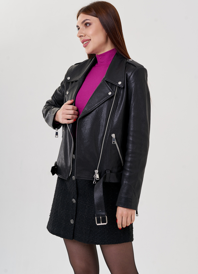 Косуха из натуральной кожи модель № 79086 универмаг малина