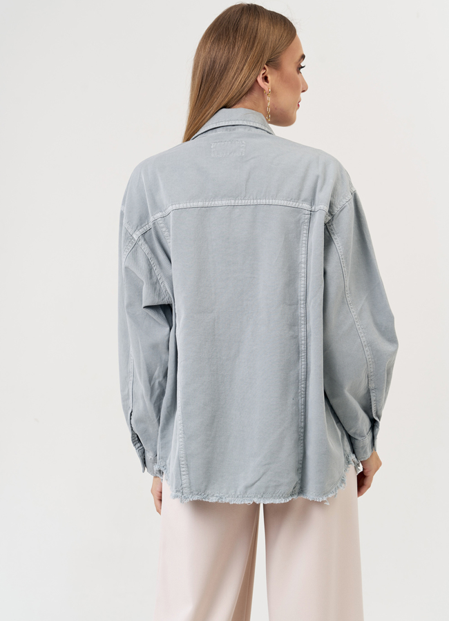 Куртка джинсовая светло-голубого цвета модель № 21175 в кредит