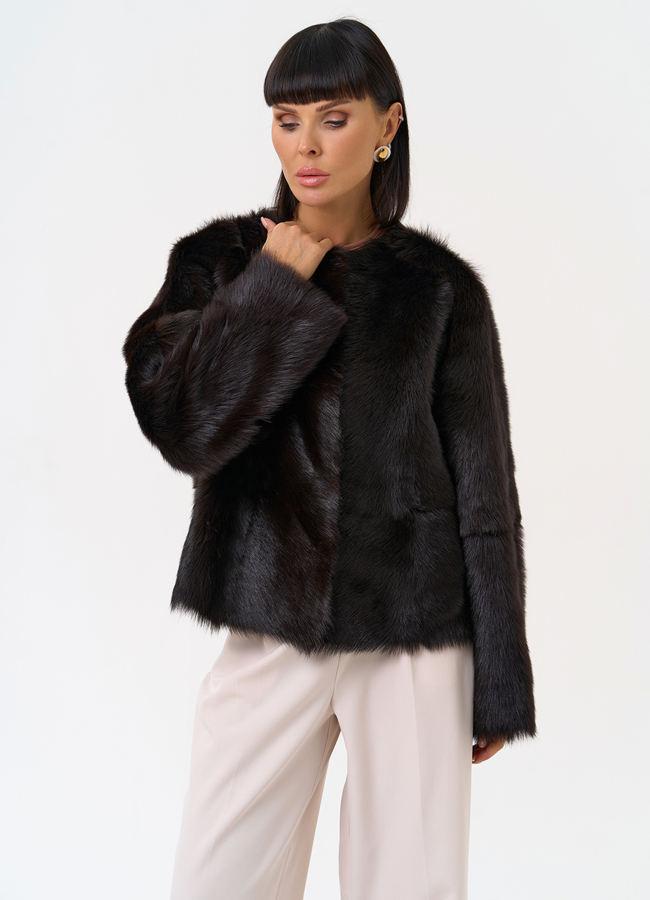 Женская натуральная дубленка в коричневом цвете модель № 31629 универмаг малина Женская натуральная дубленка в коричневом цвете модель № 31629 универмаг малина