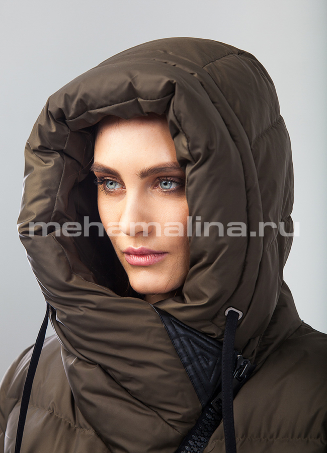 Женский зимний пуховик Clasna модель № П-198 универмаг малина