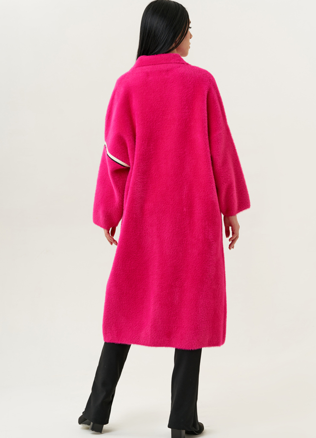 Женский кардиган оверсайз с английским воротником модель № 703 в кредит