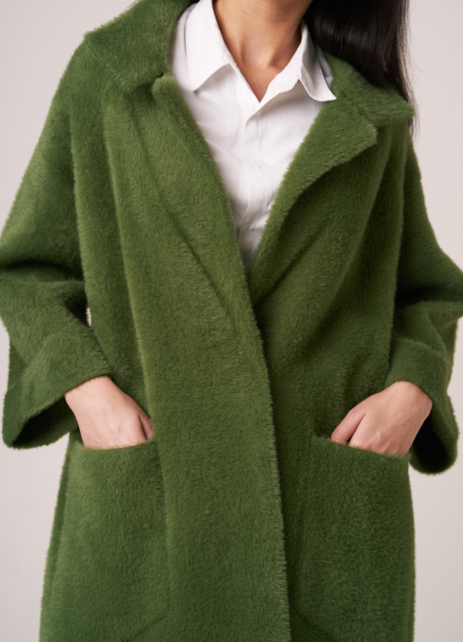 Пальто из микроворса модель № 1856 универмаг малина