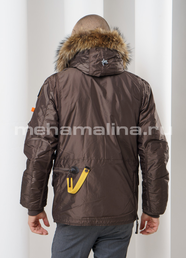 Пуховик коричневого цвета модель № KM-4 в кредит