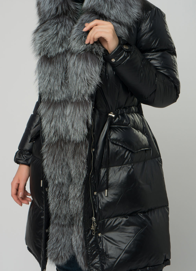 Парка с мехом чернобурки модель № 21882 в рассрочку