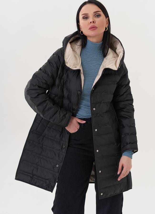 Полупальто с капюшоном модель № 26872 в рассрочку