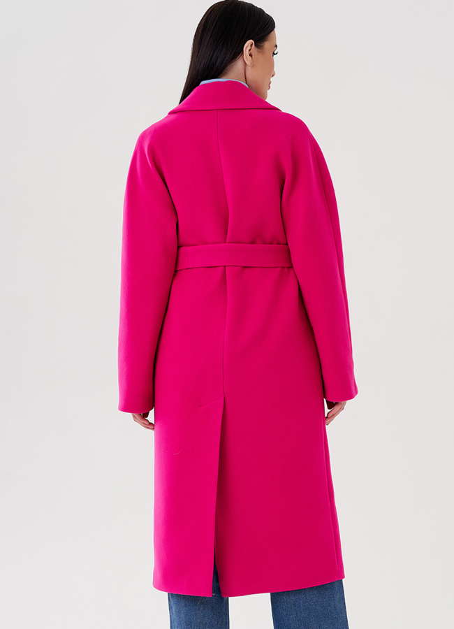 фото Женское пальто в цвете фуксия модель № 24294