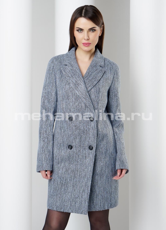 Двубортное пальто модель № BP-158 универмаг малина