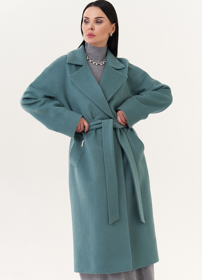 фото Пальто с поясом модель № 25070