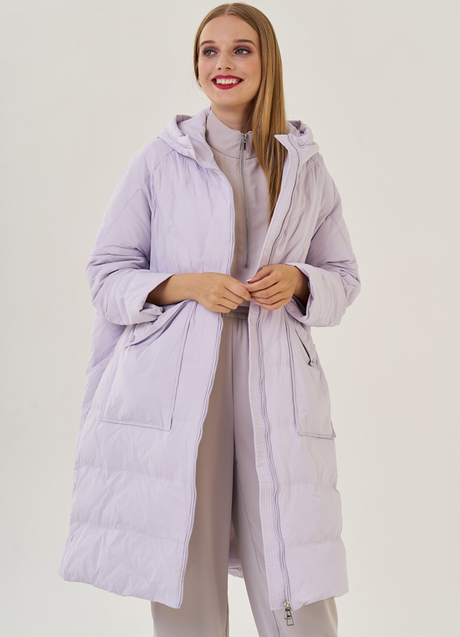 Длинный женский пуховик оверсайз Malina Siberian модель № 23233 универмаг малина