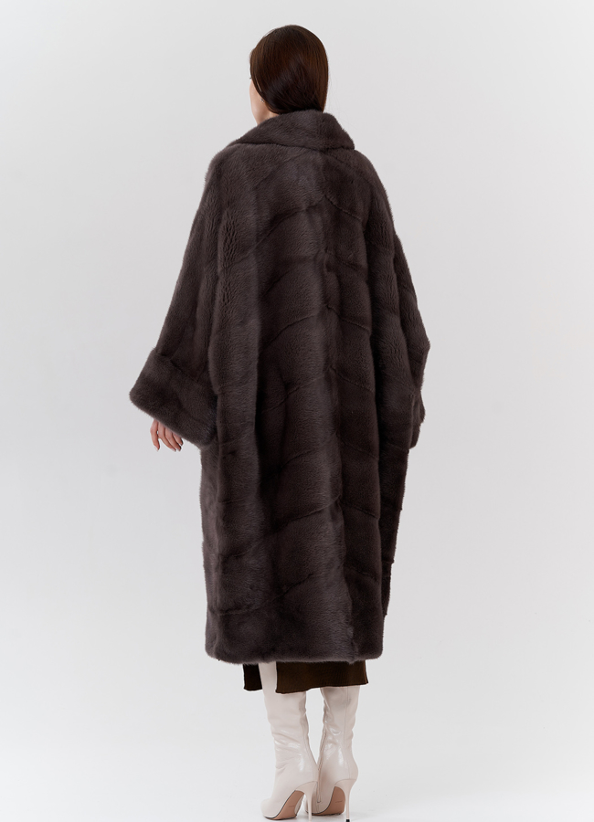 Норковая шуба с английским воротником  модель № 23816 в кредит