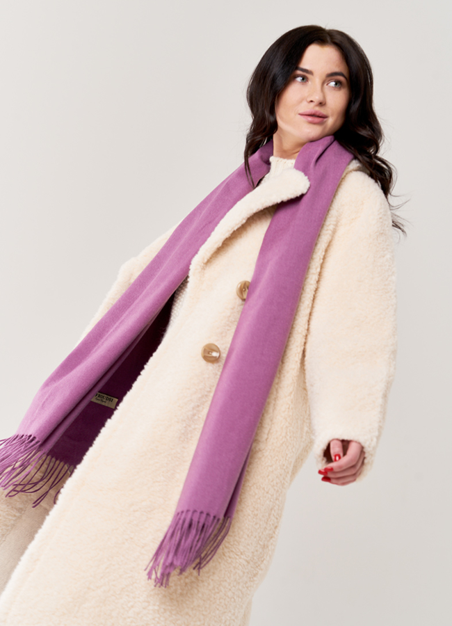 Палантин женский модель № 35 меха малина